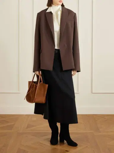 Proenza Schouler Small Leather-trimmed Ruched Suede Tote | Thumbnail 3 Proenza Schouler Small Leather-trimmed Ruched Suede Tote | Thumbnail 3