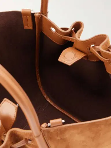 Proenza Schouler Small Leather-trimmed Ruched Suede Tote | Thumbnail 6 Proenza Schouler Small Leather-trimmed Ruched Suede Tote | Thumbnail 6