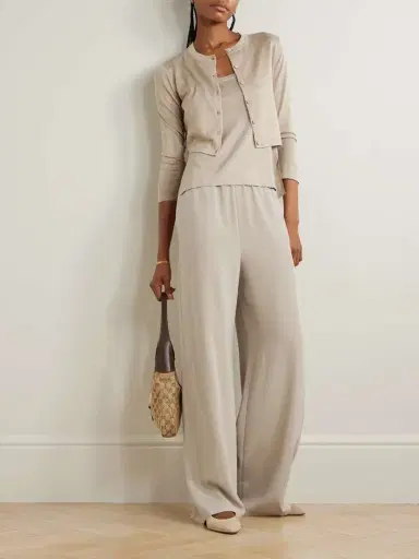 Max Mara Stretch-silk Wide-leg Pants | Thumbnail 2 Max Mara Stretch-silk Wide-leg Pants | Thumbnail 2