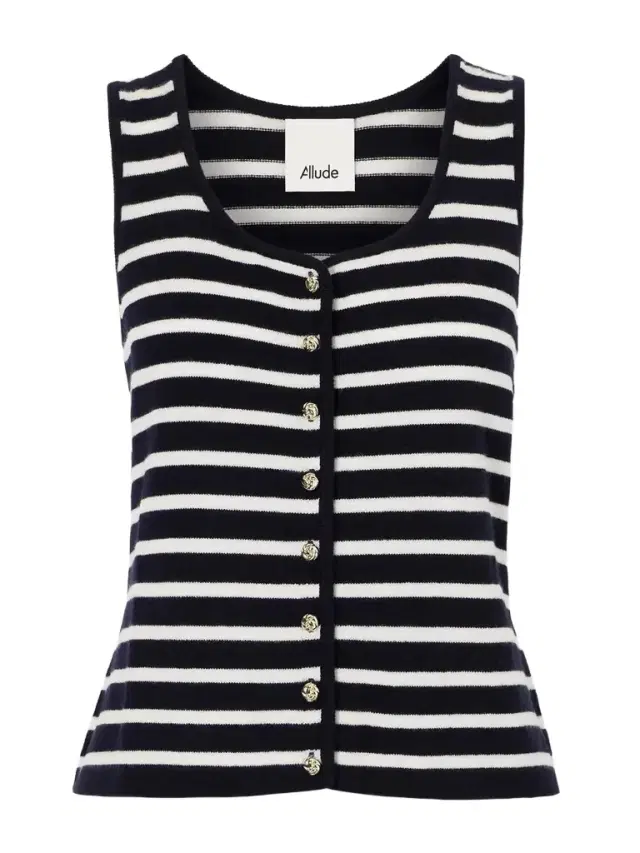 Striped Cashmere Vest