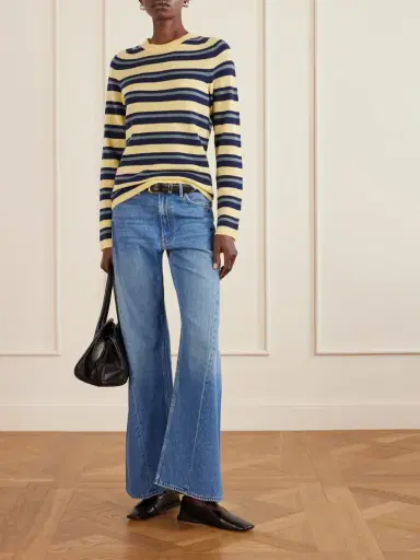 The Elder Statesman Laurel Striped Cashmere Sweater | Thumbnail 2 The Elder Statesman Laurel Striped Cashmere Sweater | Thumbnail 2