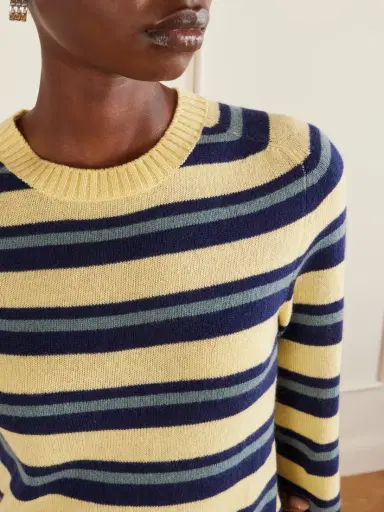 The Elder Statesman Laurel Striped Cashmere Sweater | Thumbnail 5 The Elder Statesman Laurel Striped Cashmere Sweater | Thumbnail 5