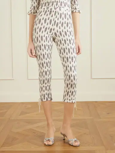Isabel Marant Alene Smocked Floral-print Cotton Capri Pants | Thumbnail 3 Isabel Marant Alene Smocked Floral-print Cotton Capri Pants | Thumbnail 3
