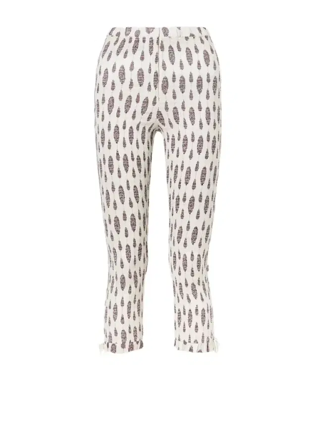 Alene Smocked Floral-print Cotton Capri Pants