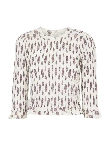 Isabel Marant Arie Open-back Ruffled Floral-print Smocked Cotton Blouse | Thumbnail 1 Isabel Marant Arie Open-back Ruffled Floral-print Smocked Cotton Blouse | Thumbnail 1