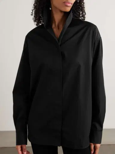 TOTEME Sharp Oversized Cotton-poplin Shirt | Thumbnail 3 TOTEME Sharp Oversized Cotton-poplin Shirt | Thumbnail 3