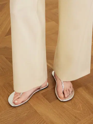 Jil Sander Braided Metallic Leather Sandals | Thumbnail 2 Jil Sander Braided Metallic Leather Sandals | Thumbnail 2