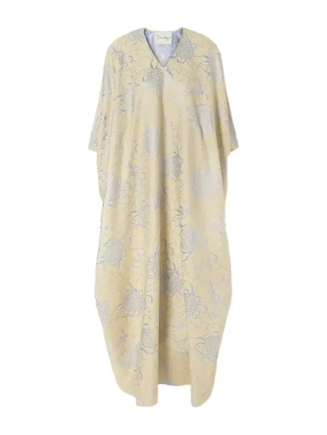 Floral-embroidered Woven Kaftan