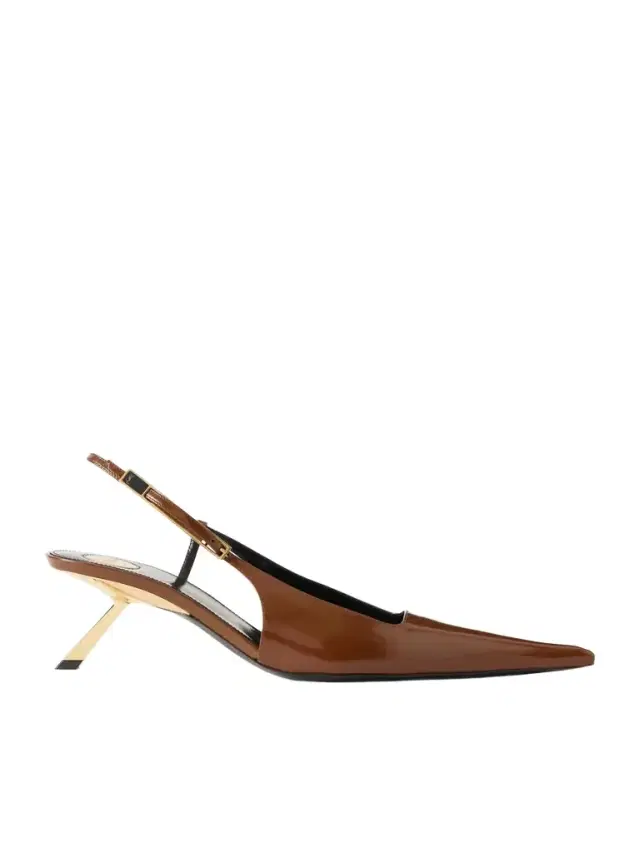 Lee Glossed-leather Sandals
