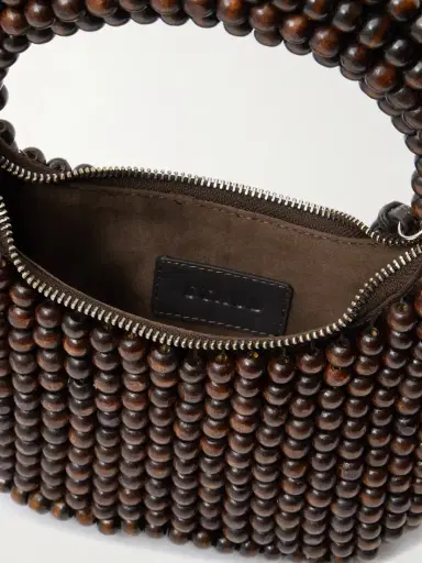 Staud Reef Leather-trimmed Beaded Wood Tote | Thumbnail 5