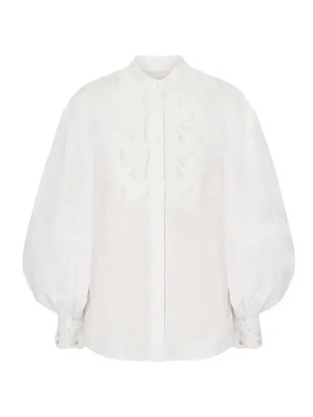 Luna Embroidered Mesh-paneled Cotton-poplin Blouse