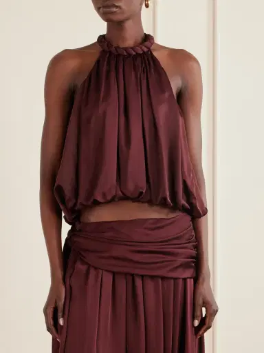 Zimmermann Luna Draped Silk Halterneck Top | Thumbnail 3 Zimmermann Luna Draped Silk Halterneck Top | Thumbnail 3