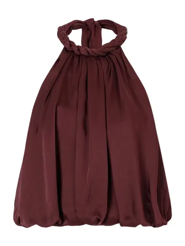 Luna Draped Silk Halterneck Top
