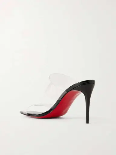 Christian Louboutin Just Nothing 85 Pvc And Patent-leather Mules | Thumbnail 3
