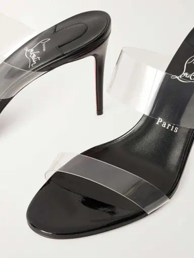 Christian Louboutin Just Nothing 85 Pvc And Patent-leather Mules | Thumbnail 5