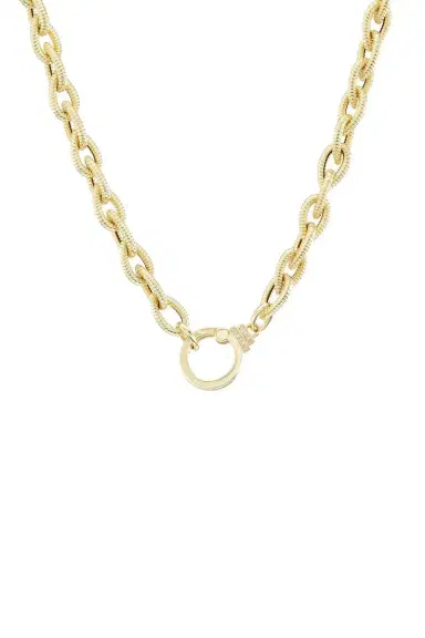 Sorellina Diamond Textured Teardrop Chain Necklace | Thumbnail 1