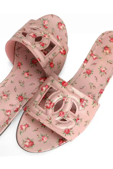 Dolce & Gabbana Logo Flat Slides | Thumbnail 5