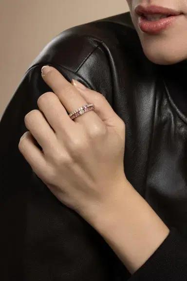ROBERTO DEMEGLIO Pink Sapphire Diamond Extensible Ring | Thumbnail 4