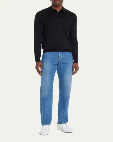 John Smedley Men's Bradwell Standard-Fit Polo Shirt | Thumbnail 2