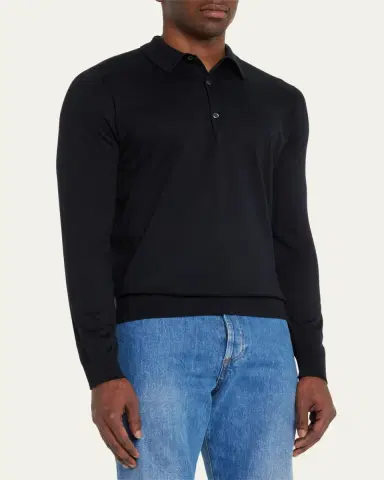 John Smedley Men's Bradwell Standard-Fit Polo Shirt | Thumbnail 4