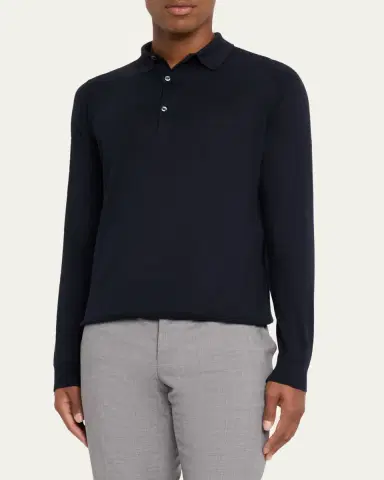 John Smedley Men's Bradwell Standard-Fit Polo Shirt | Thumbnail 8