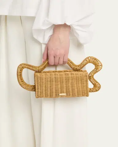 Cult Gaia Elsa Wavy Rattan Clutch Bag | Thumbnail 2 Cult Gaia Elsa Wavy Rattan Clutch Bag | Thumbnail 2