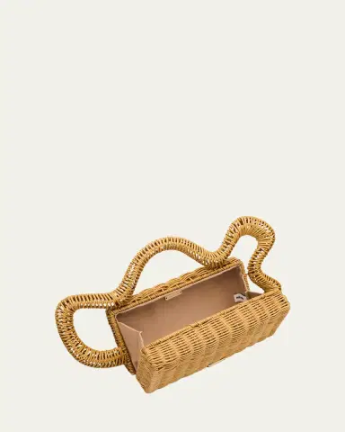 Cult Gaia Elsa Wavy Rattan Clutch Bag | Thumbnail 4 Cult Gaia Elsa Wavy Rattan Clutch Bag | Thumbnail 4