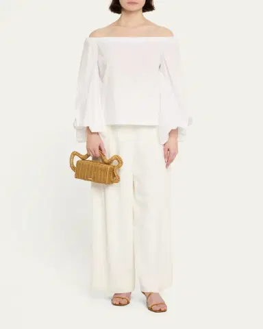 Cult Gaia Elsa Wavy Rattan Clutch Bag | Thumbnail 5 Cult Gaia Elsa Wavy Rattan Clutch Bag | Thumbnail 5