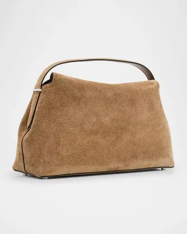 TOTEME T Lock Suede Top-Handle Bag | Thumbnail 2 TOTEME T Lock Suede Top-Handle Bag | Thumbnail 2