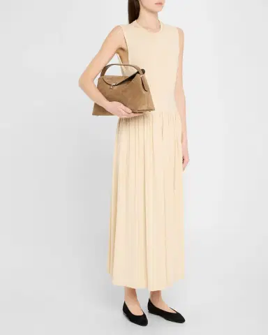TOTEME T Lock Suede Top-Handle Bag | Thumbnail 4 TOTEME T Lock Suede Top-Handle Bag | Thumbnail 4