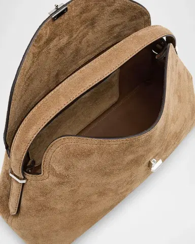 TOTEME T Lock Suede Top-Handle Bag | Thumbnail 5 TOTEME T Lock Suede Top-Handle Bag | Thumbnail 5