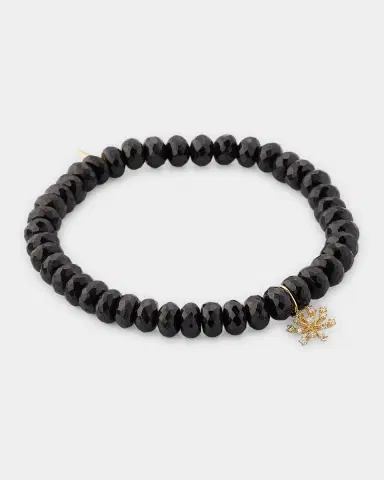 Sydney Evan 14K Gold & Diamond Small Burst Flower on Spinel Beads Bracelet | Thumbnail 7 Sydney Evan 14K Gold & Diamond Small Burst Flower on Spinel Beads Bracelet | Thumbnail 7