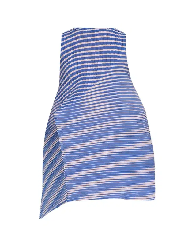 Sleeveless Generic Stripes Sculpted Mini Dress