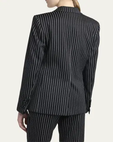 Tom Ford Pinstripe Wool Single-Breasted Blazer Jacket | Thumbnail 3