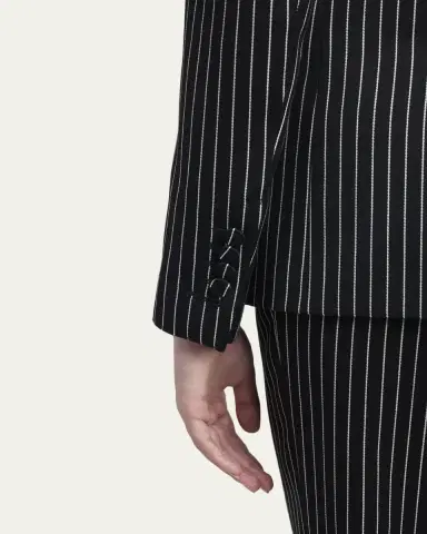 Tom Ford Pinstripe Wool Single-Breasted Blazer Jacket | Thumbnail 5
