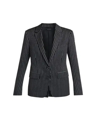 Tom Ford Pinstripe Wool Single-Breasted Blazer Jacket | Thumbnail 1