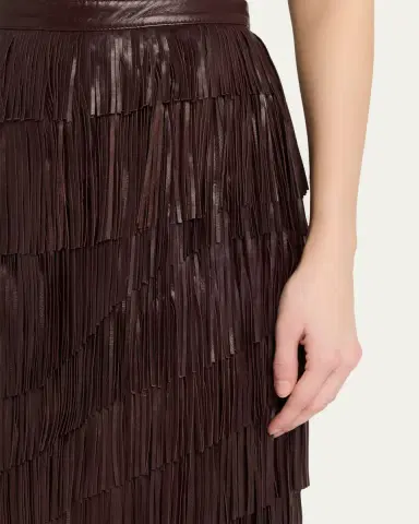 Ulla Johnson Therese Fringe Leather Midi Skirt | Thumbnail 5 Ulla Johnson Therese Fringe Leather Midi Skirt | Thumbnail 5