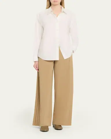SIMKHAI Romy Pleated Wide-Leg Pants | Thumbnail 2