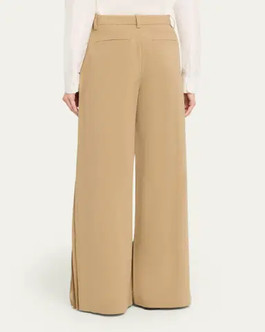 SIMKHAI Romy Pleated Wide-Leg Pants | Thumbnail 3