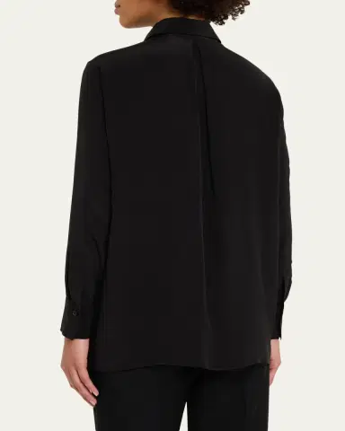 Kiton Embellished Silk Button-Down Shirt | Thumbnail 3 Kiton Embellished Silk Button-Down Shirt | Thumbnail 3
