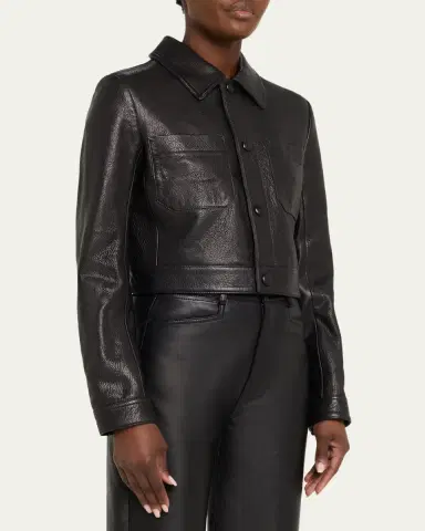Frame The Small Leather Jacket | Thumbnail 4 Frame The Small Leather Jacket | Thumbnail 4