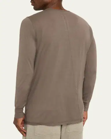 DRKSHDW RICK OWENS Men's Cotton Front Yoke Long-Sleeve T-Shirt | Thumbnail 3 DRKSHDW RICK OWENS Men's Cotton Front Yoke Long-Sleeve T-Shirt | Thumbnail 3