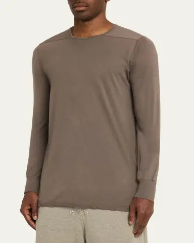 DRKSHDW RICK OWENS Men's Cotton Front Yoke Long-Sleeve T-Shirt | Thumbnail 4 DRKSHDW RICK OWENS Men's Cotton Front Yoke Long-Sleeve T-Shirt | Thumbnail 4