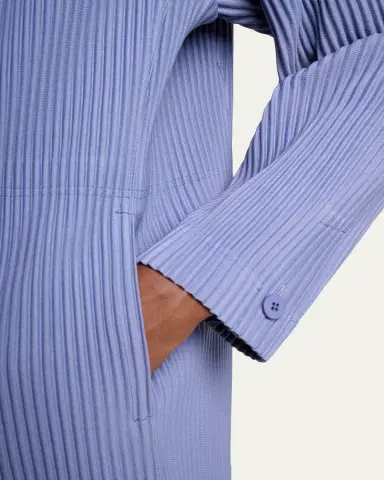 Homme Plissé Issey Miyake Men's Pleated Double-Breasted Blazer | Thumbnail 5