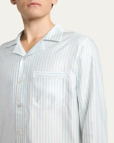 TOM FORD Men's Stripe Silk Twill Button-Down Shirt | Thumbnail 5