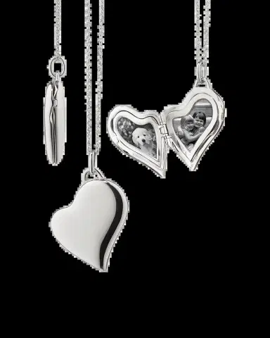 Monica Rich Kosann Sterling Silver Asymmetrical Heart Slim Locket Necklace | Thumbnail 2 Monica Rich Kosann Sterling Silver Asymmetrical Heart Slim Locket Necklace | Thumbnail 2