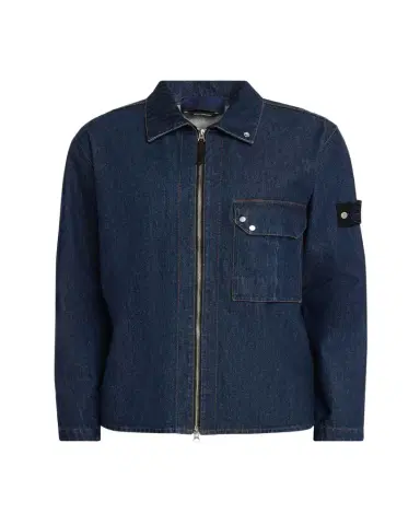 Stone Island Men's Denim Full-Zip Shirt Jacket | Thumbnail 1