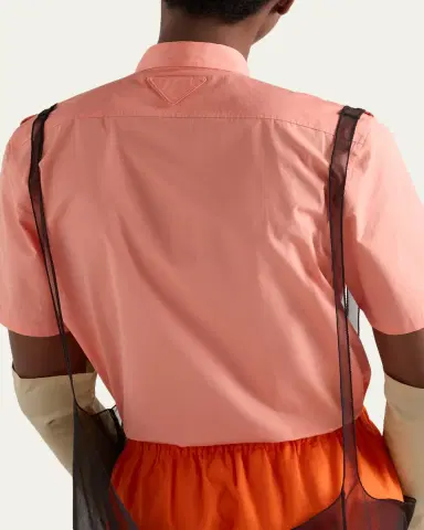 Prada Short-Sleeve Cotton Utility Shirt | Thumbnail 3
