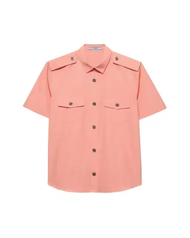 Prada Short-Sleeve Cotton Utility Shirt | Thumbnail 1