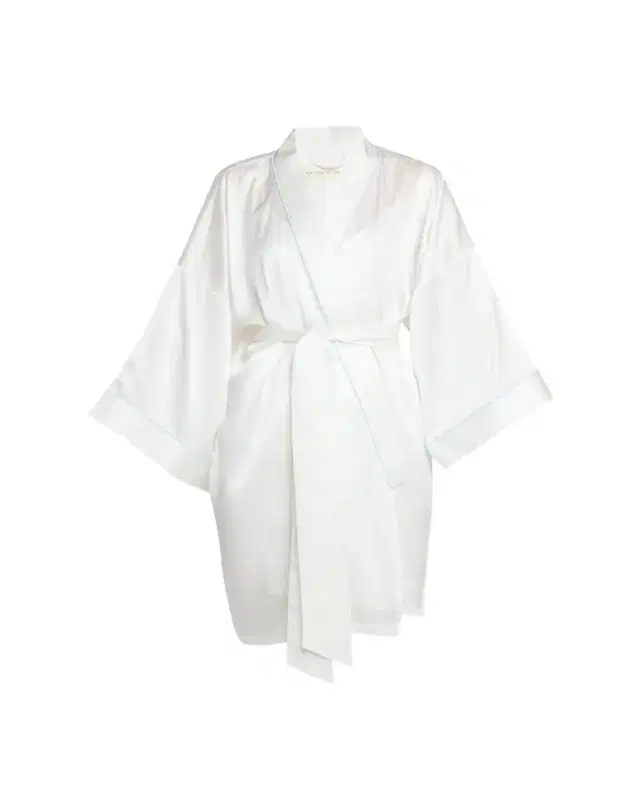 Olivia von Halle Mimi Kimono-Sleeve Silk Satin Robe